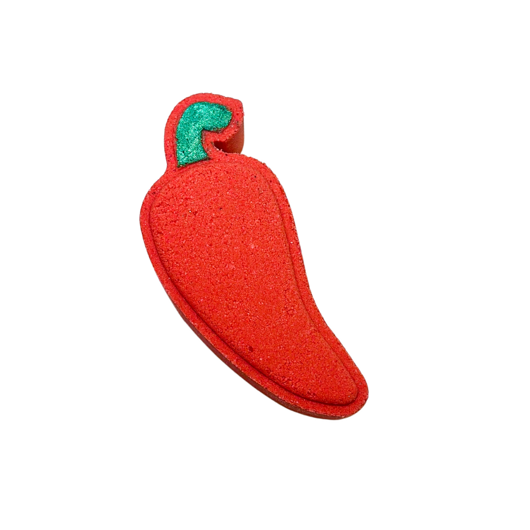 Chili Pepper Glitter Bath Bomb